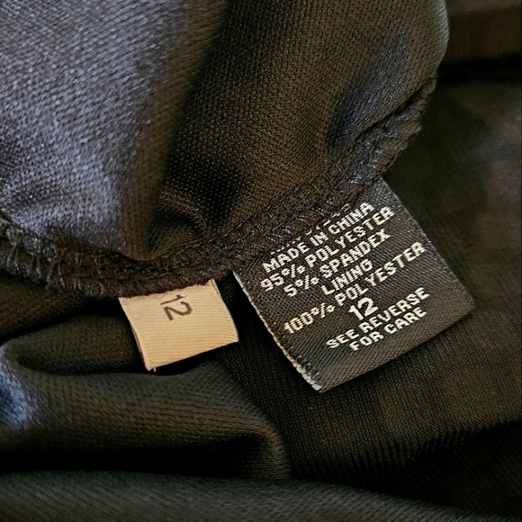 NEW Robert Louis Black Sparkle Sequin Sheath Dress 12 - Picture 6 of 7